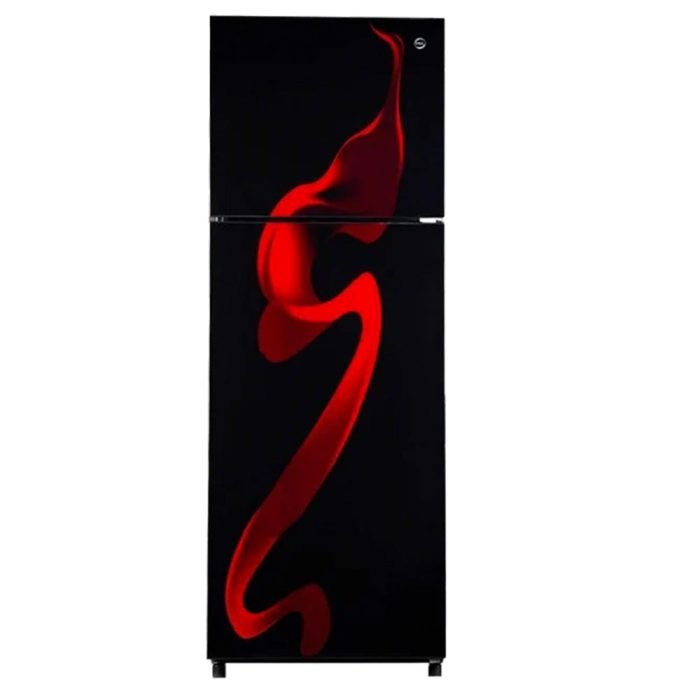 PEL ULTRA CURVED GLASS DOOR INVERTERON REFRIGERATOR Model 21860 RED BLAZE